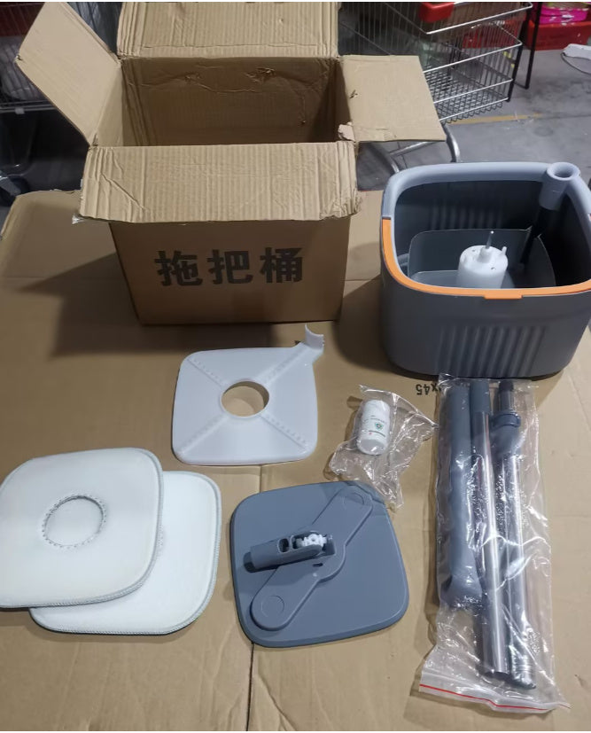 Hands-free Lazy Rotary Mop Household One Mop Clean Flat