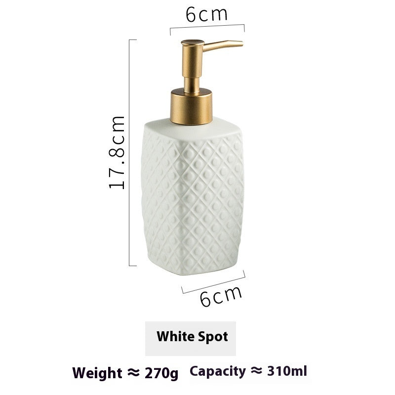 Simple Ceramic Hand Sanitizer Bottle Hotel Club