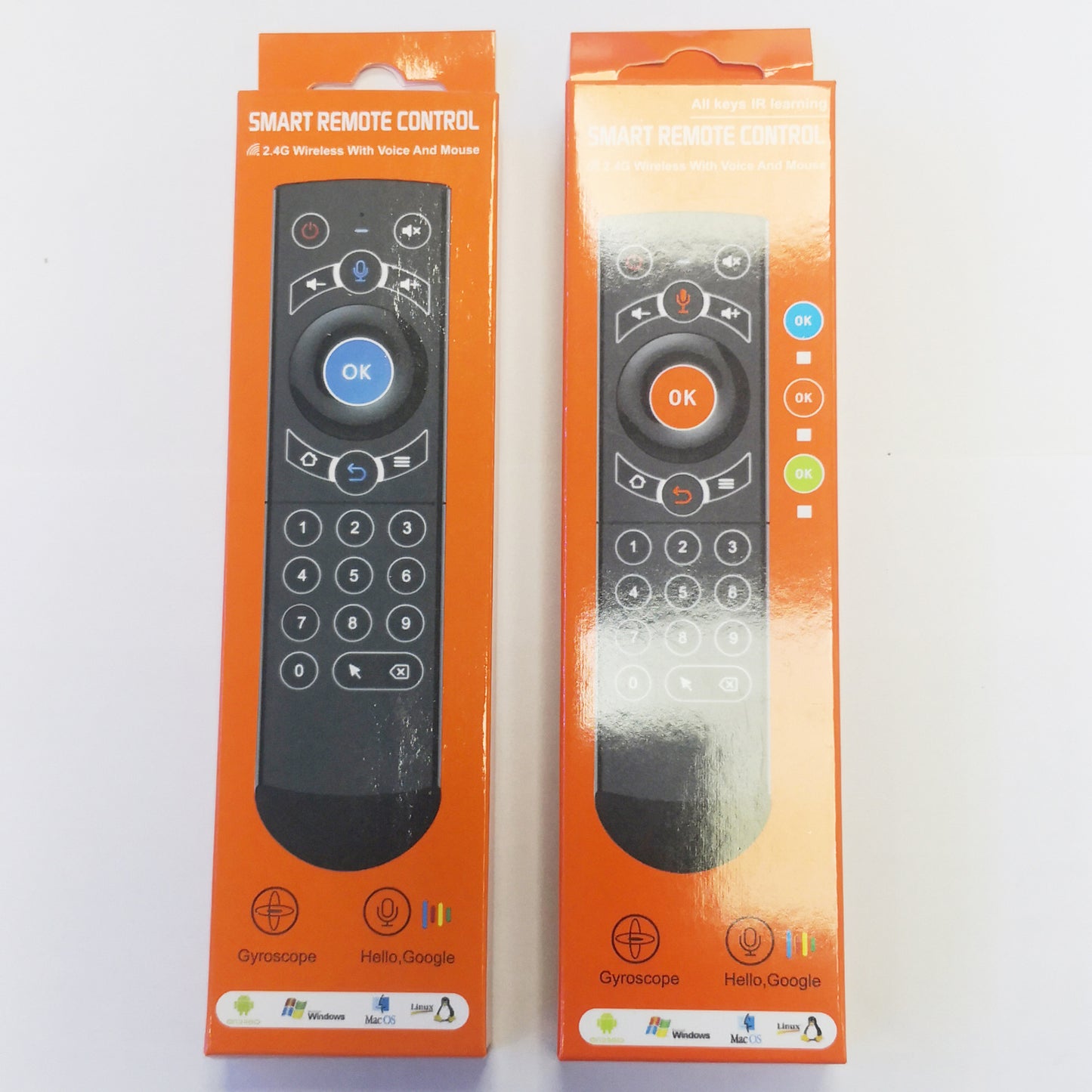 Cross-border Google Intelligent Voice TV Set-top Box Universal Remote Control Wireless Mouse And Keyboard