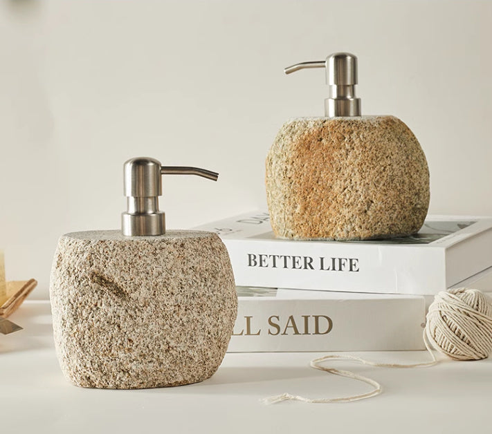 Natural Retro Pebble Hand Sanitizer Travel Bottle