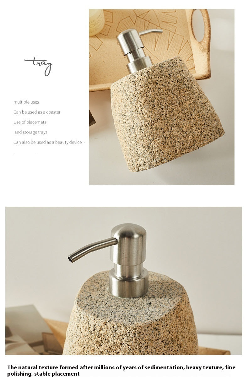 Natural Retro Pebble Hand Sanitizer Travel Bottle
