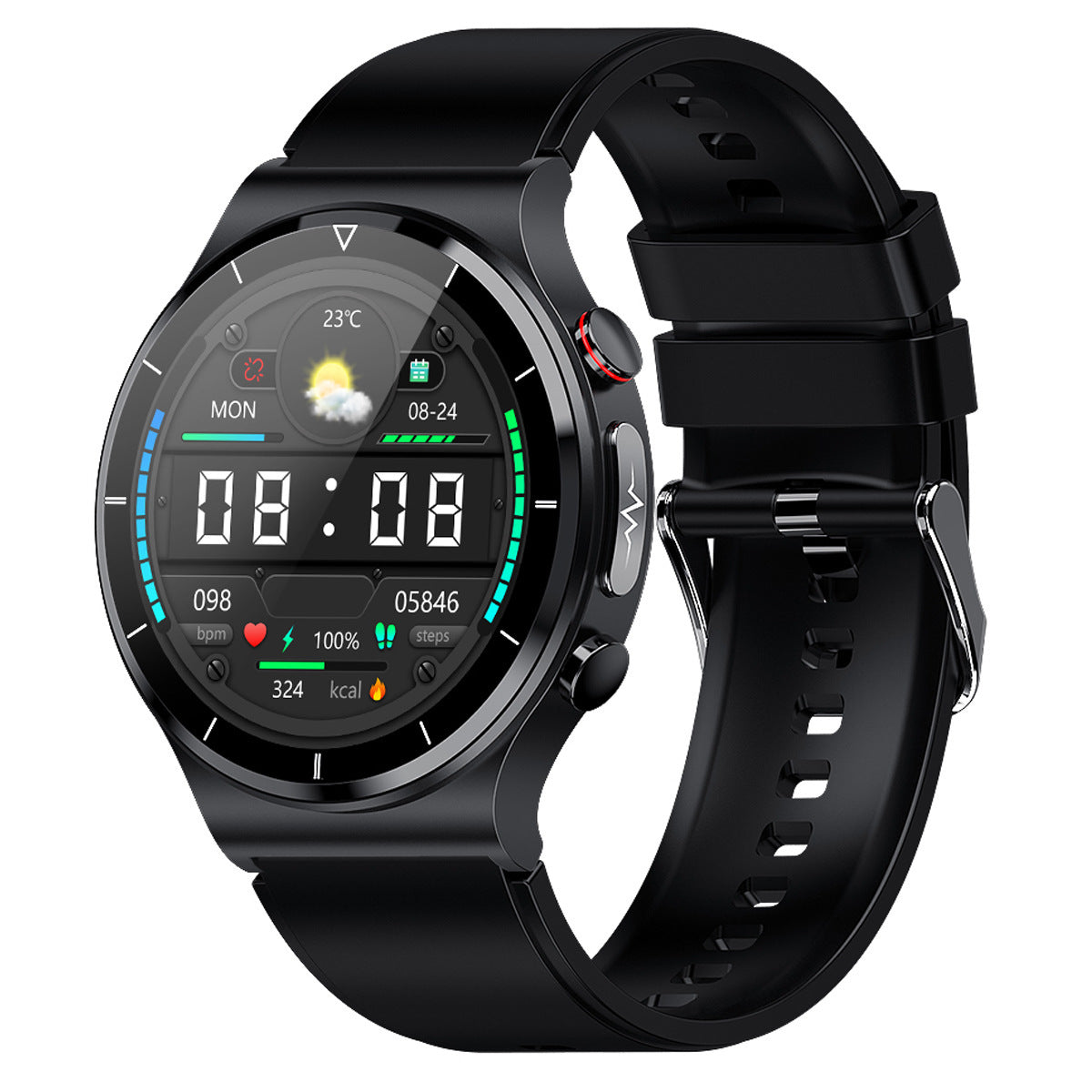 Smart Body Temperature ECG Blood Pressure Blood Oxygen Heart Rate Monitoring Watch