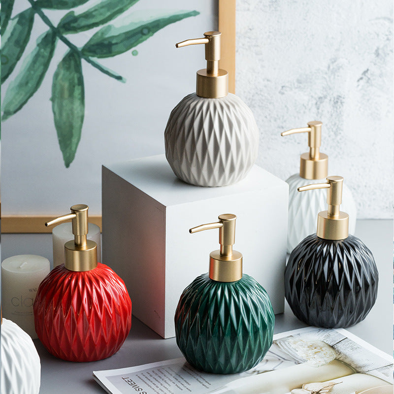 Ceramic Hand Sanitizer Bottle Bathroom Decoration