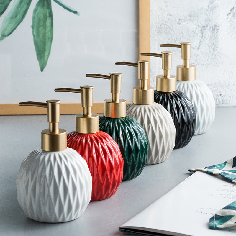 Ceramic Hand Sanitizer Bottle Bathroom Decoration