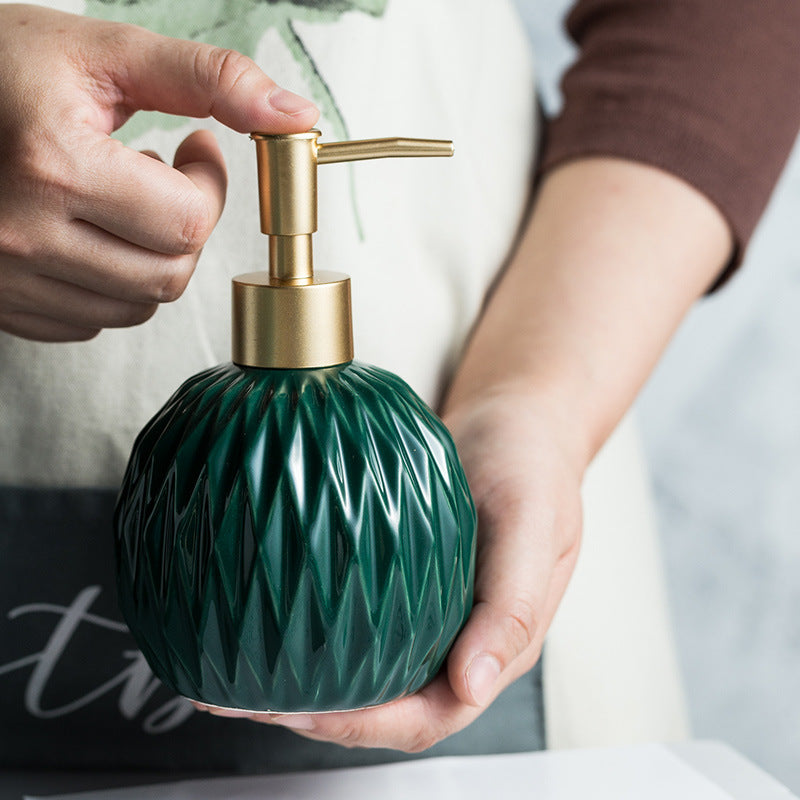 Ceramic Hand Sanitizer Bottle Bathroom Decoration