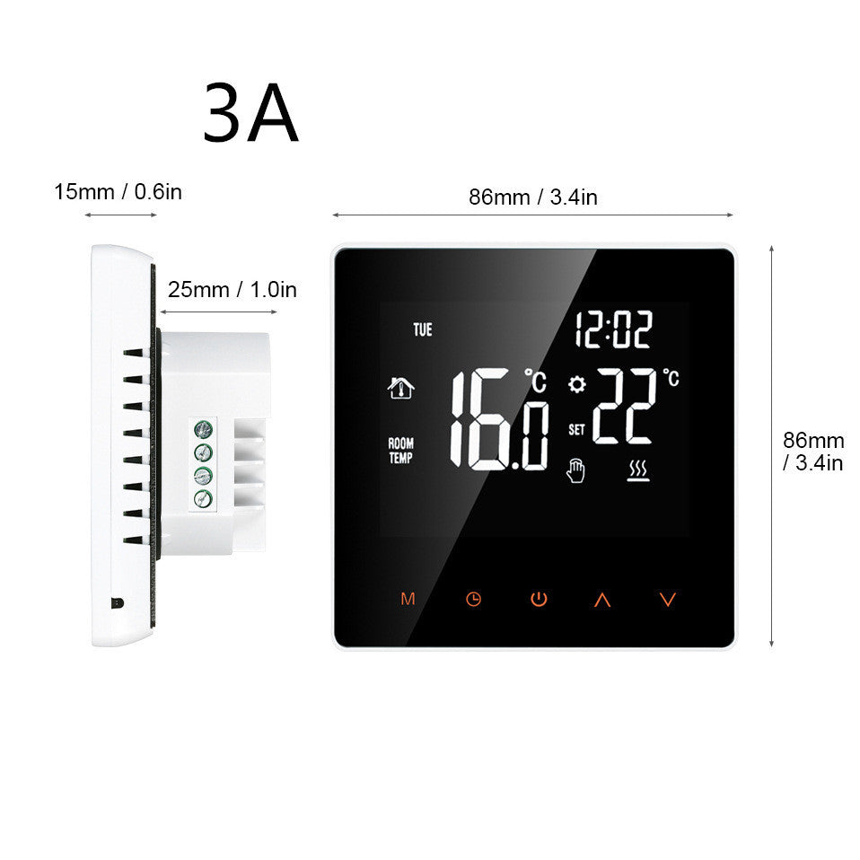LCD Touch Screen Cycle Programming Water Floor Heating Electric Heating Wall-Hung Boiler Intelligent Thermostat