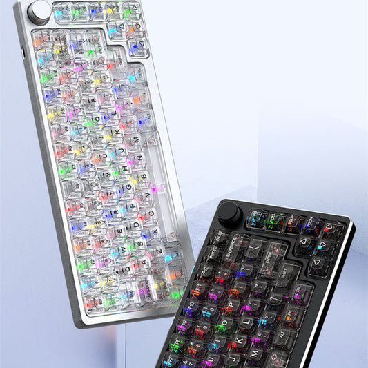 Transparent RGB Tri-mode Mechanical Wireless Keyboard