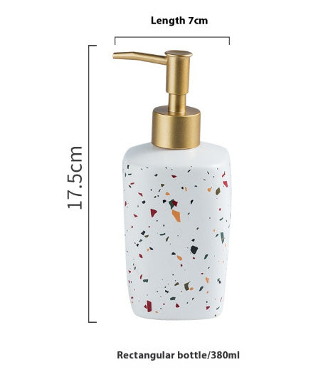 Nordic Ceramic Bathroom Hand Sanitizer Storage Bottle