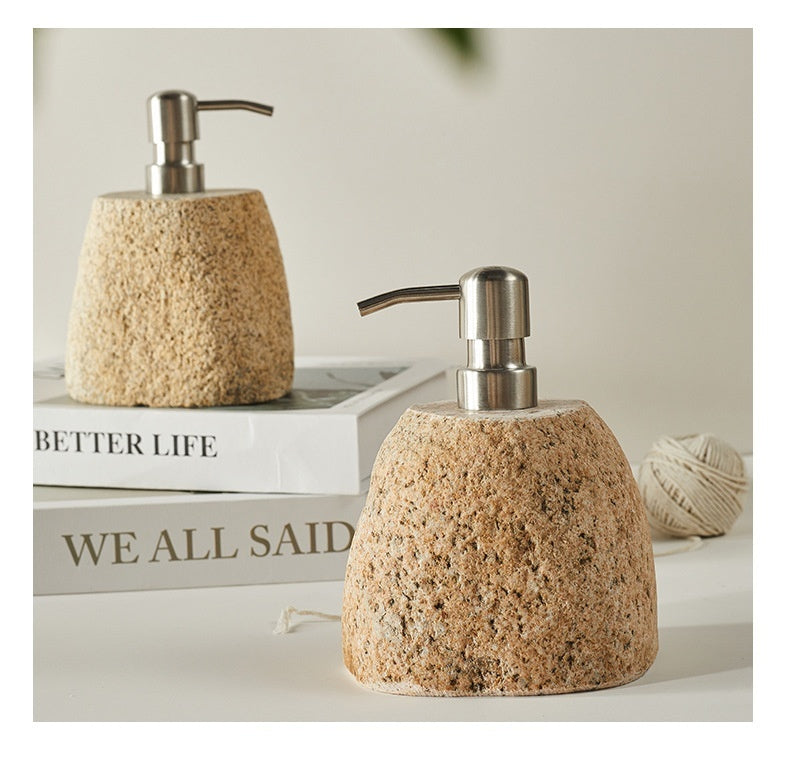 Natural Retro Pebble Hand Sanitizer Travel Bottle