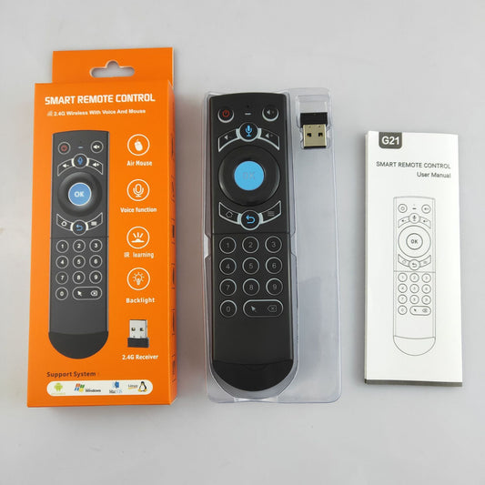 Cross-border Google Intelligent Voice TV Set-top Box Universal Remote Control Wireless Mouse And Keyboard