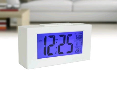 Silent electronic light sense snooze smart clock LCD display fashion smart alarm clock home daily clock