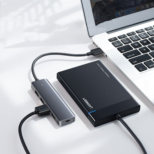 Split HUB High Speed 4 Port Hub Expansion Dock Transfer With Power Port