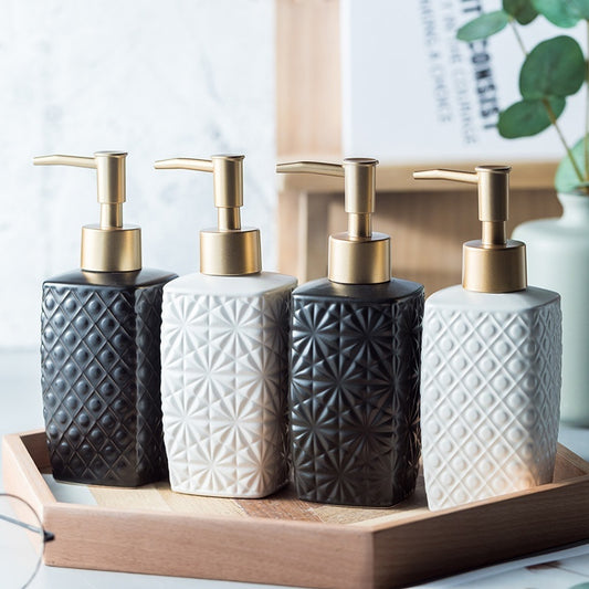 Simple Ceramic Hand Sanitizer Bottle Hotel Club