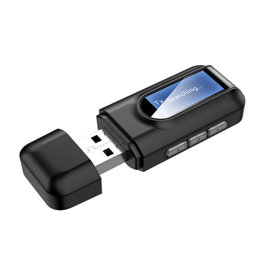 New Bluetooth Receiver LCD Display Bluetooth 5.0 Adapter