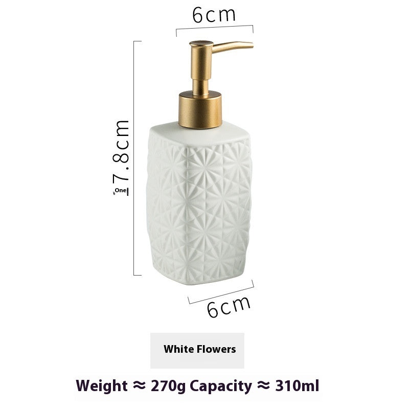 Simple Ceramic Hand Sanitizer Bottle Hotel Club
