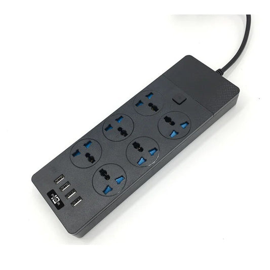 2024New T12 Power Strip Multifunctional High Power 3000W US Plug Smart Power Socket Adapter With 4 USB Port For Car Electronics